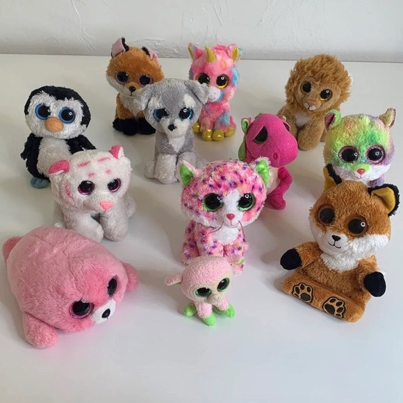 ty beanie boos plush toy stuffed animal dolls bundle of 12 EUC - Picture 1 of 12